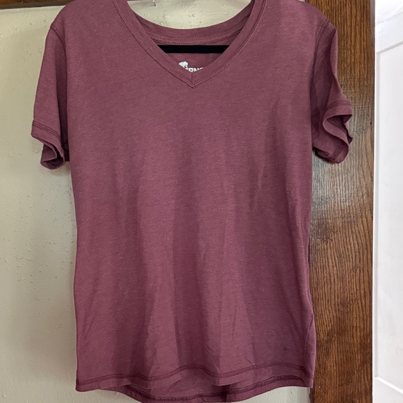 Berne Tops - Women's Casual V-Neck Tee - Mauve